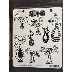 Dylusions Stamp set Among the pigeons kitty cats Cat birds Ranger